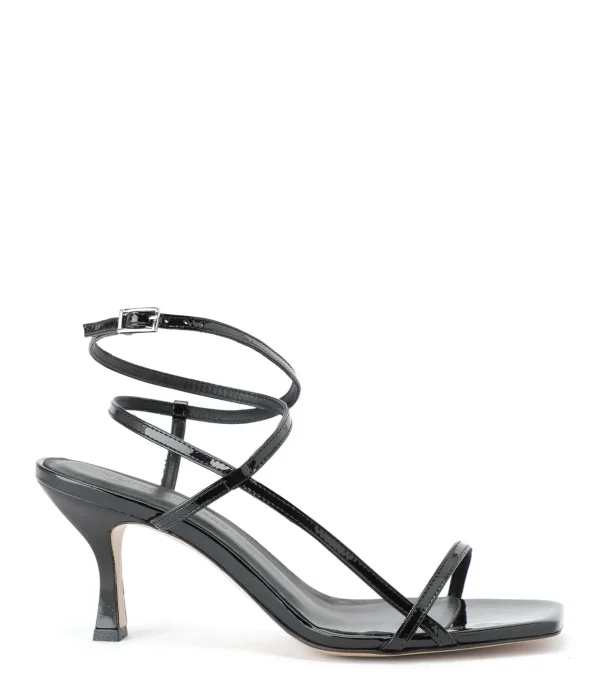 JEANNE VOULAND Sandales Sublim Double Cuir Verni Noir 1