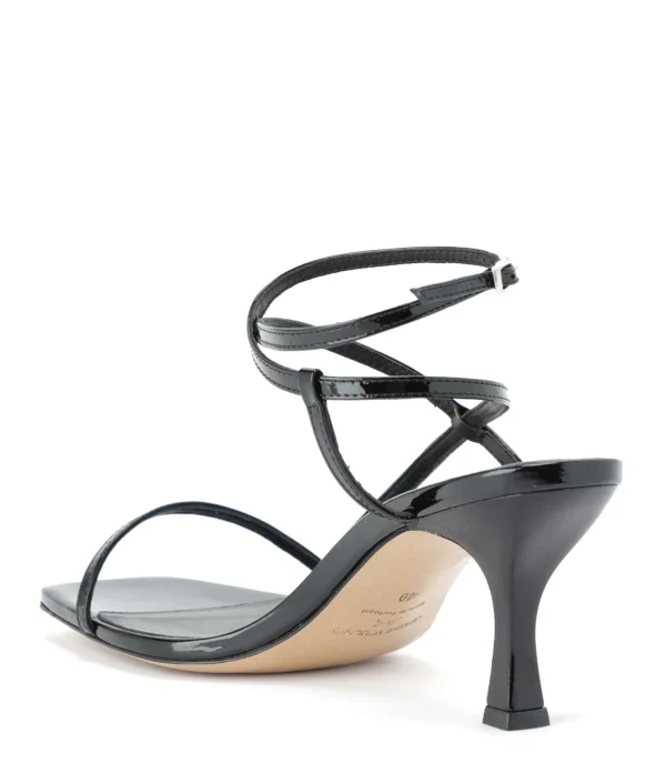 JEANNE VOULAND Sandales Sublim Double Cuir Verni Noir 4