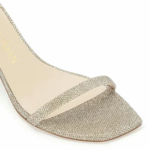 STUART WEITZMAN Sandales Amelina Block Cuir Platinum 14