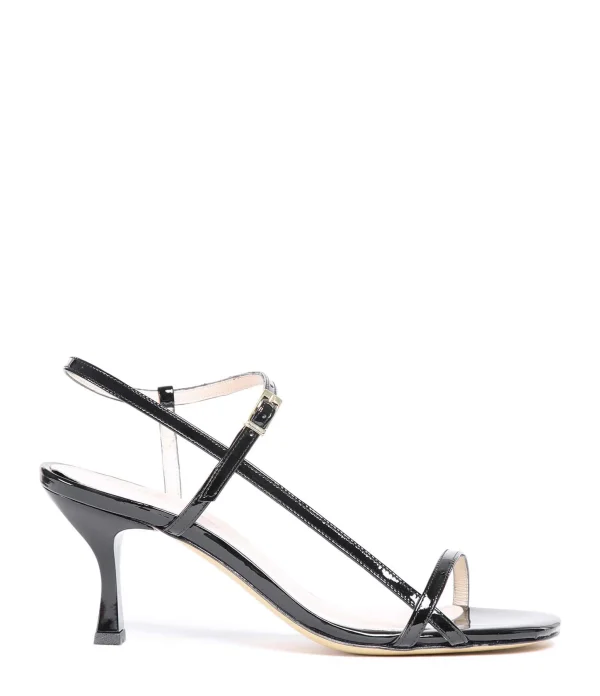 JEANNE VOULAND Sandales Sublim Cuir Verni Noir 1