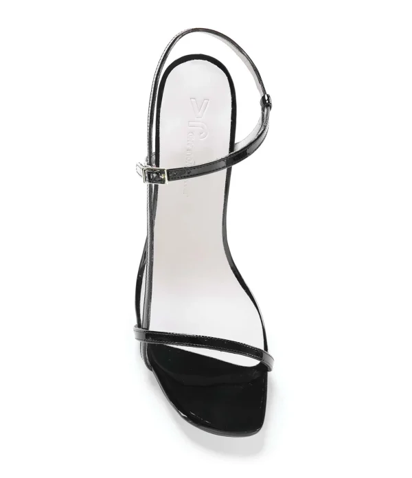 JEANNE VOULAND Sandales Sublim Cuir Verni Noir 3