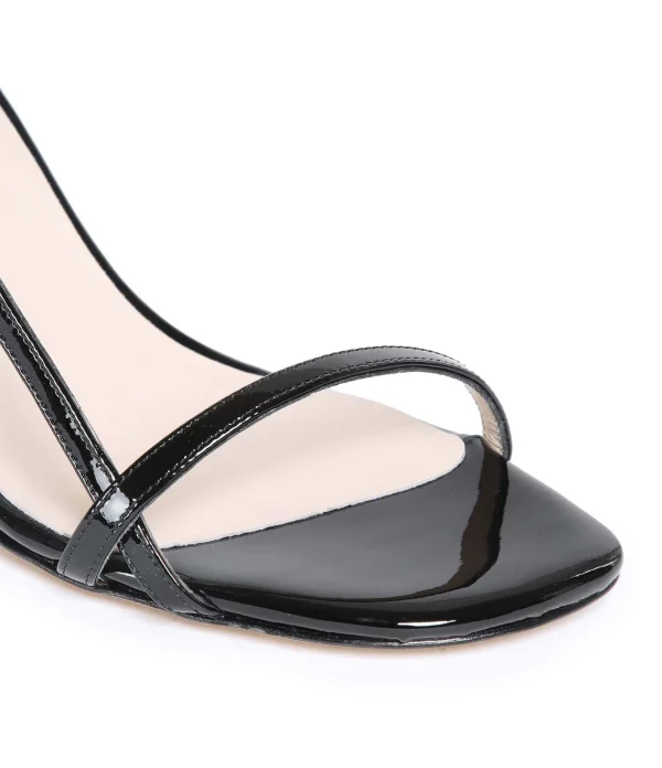 JEANNE VOULAND Sandales Sublim Cuir Verni Noir 5