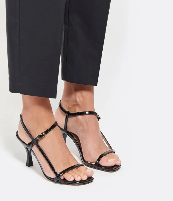 JEANNE VOULAND Sandales Sublim Cuir Verni Noir 6