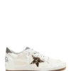 GOLDEN GOOSE Baskets Ball Star Cuir Beige Léopard 14