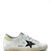 GOLDEN GOOSE Baskets Superstar Cuir Blanc Jaune Croco 16