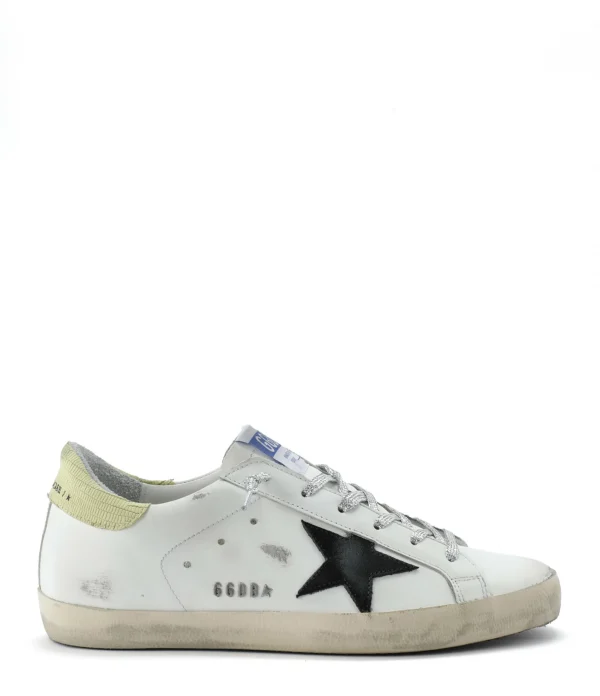 GOLDEN GOOSE Baskets Superstar Cuir Blanc Jaune Croco 1