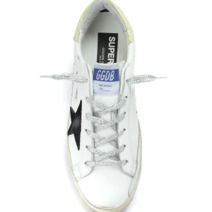 GOLDEN GOOSE Baskets Superstar Cuir Blanc Jaune Croco 16