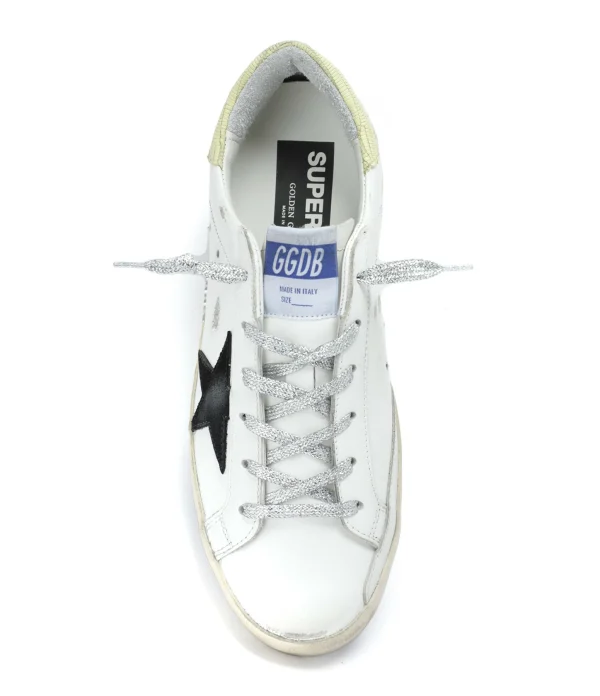 GOLDEN GOOSE Baskets Superstar Cuir Blanc Jaune Croco 3
