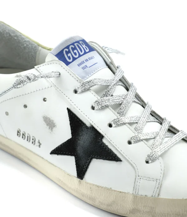 GOLDEN GOOSE Baskets Superstar Cuir Blanc Jaune Croco 5