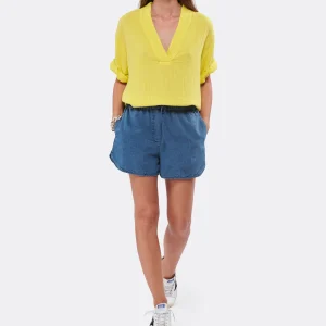 GOLDEN GOOSE Baskets Superstar Cuir Blanc Jaune Croco 28
