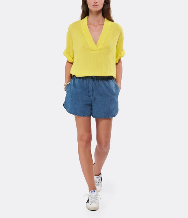 GOLDEN GOOSE Baskets Superstar Cuir Blanc Jaune Croco 9