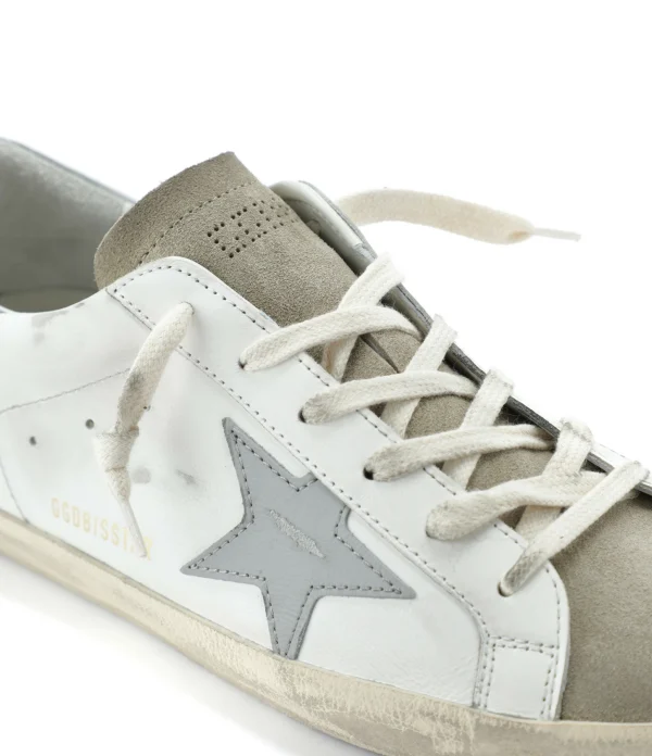 GOLDEN GOOSE Baskets Superstar Cuir Blanc Gris 5
