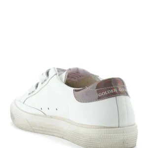 GOLDEN GOOSE Baskets May School Cuir Blanc 12