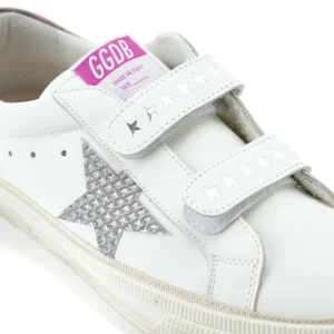 GOLDEN GOOSE Baskets May School Cuir Blanc 14