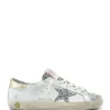GOLDEN GOOSE Baskets Enfant Superstar Cuir Glitter Blanc Argenté 23