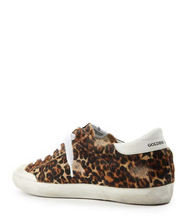 GOLDEN GOOSE Baskets Superstar Cuir Léopard Blanc 4