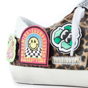 GOLDEN GOOSE Baskets Superstar Cuir Léopard Blanc 15