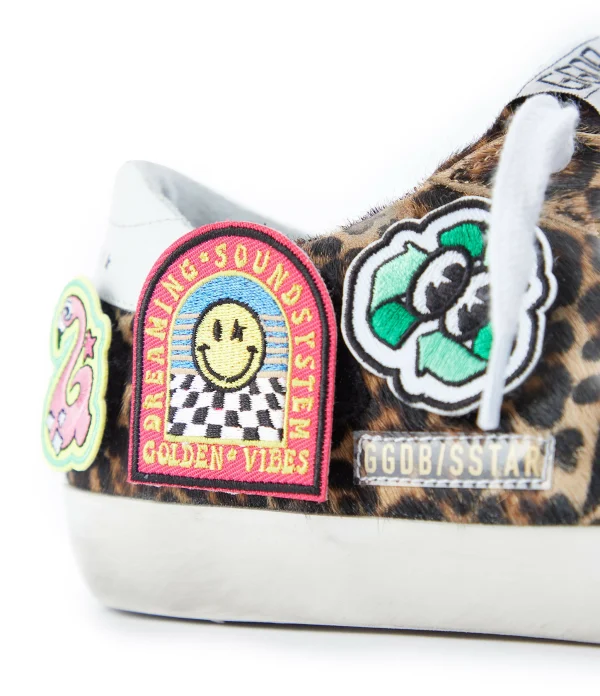 GOLDEN GOOSE Baskets Superstar Cuir Léopard Blanc 5