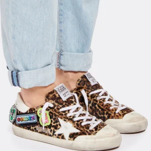 GOLDEN GOOSE Baskets Superstar Cuir Léopard Blanc 19