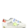 GOLDEN GOOSE Baskets Bébé Old School Cuir Blanc Rouge 25