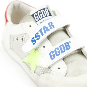 GOLDEN GOOSE Baskets Bébé Old School Cuir Blanc Rouge 12
