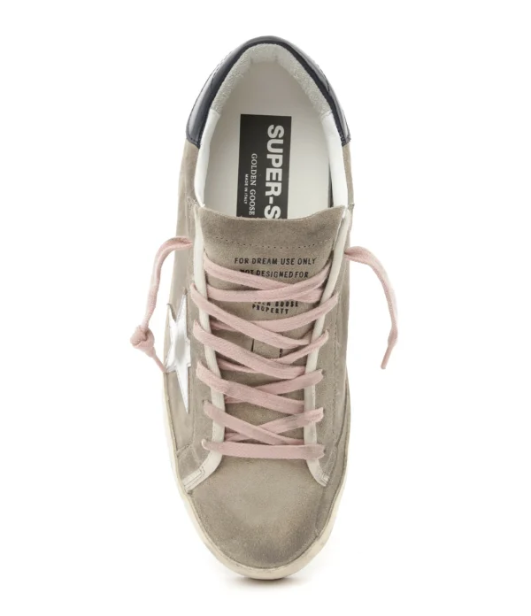 GOLDEN GOOSE Baskets Superstar Cuir Taupe Argenté 3