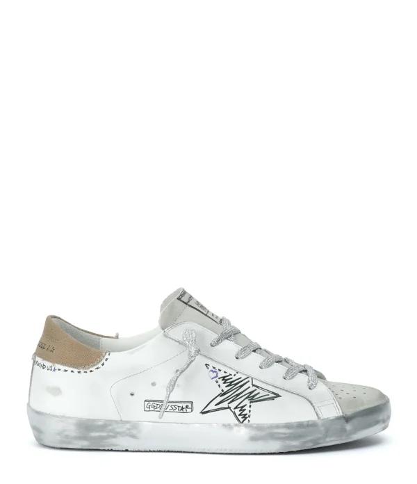 GOLDEN GOOSE Baskets Superstar Cuir Blanc Naturel 1