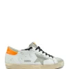 GOLDEN GOOSE Baskets Homme Superstar Cuir Blanc Orange 14
