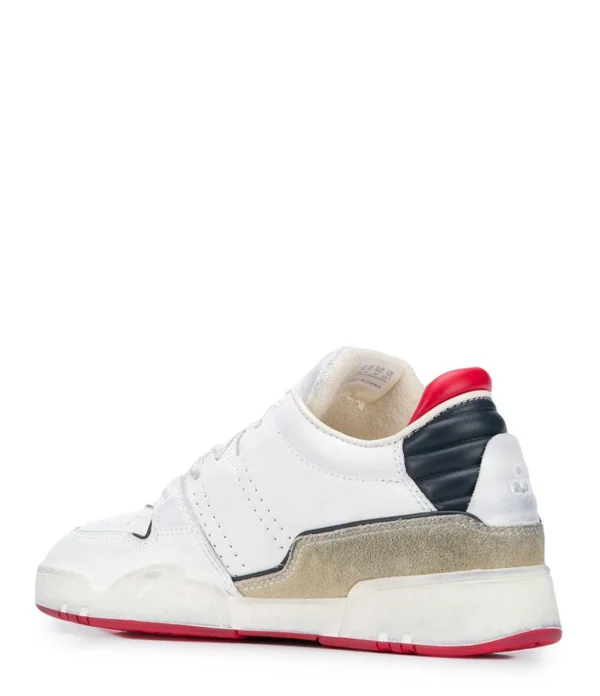 ISABEL MARANT Baskets Emree Cuir Blanc Bleu 4