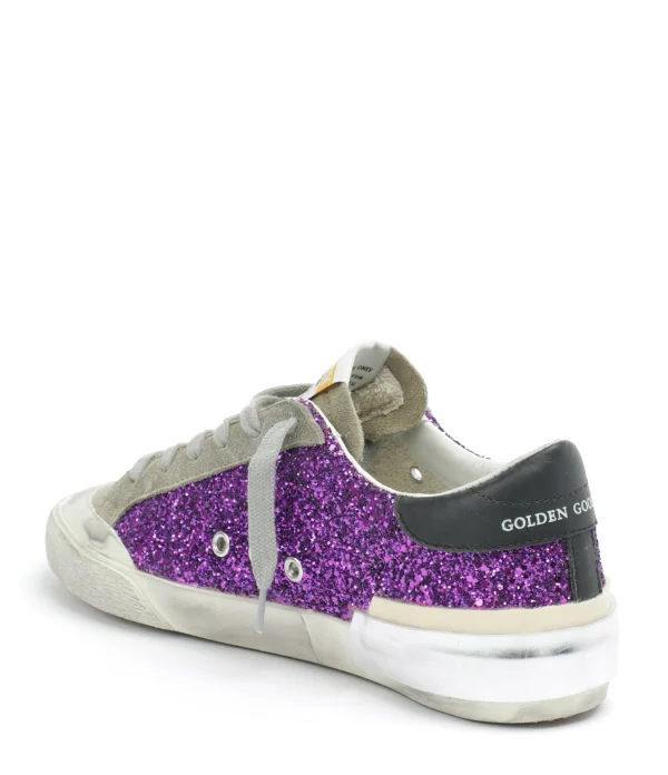 GOLDEN GOOSE Baskets Superstar Cuir Glitter Violet 4