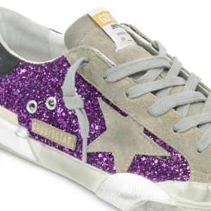 GOLDEN GOOSE Baskets Superstar Cuir Glitter Violet 16