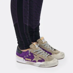 GOLDEN GOOSE Baskets Superstar Cuir Glitter Violet 18