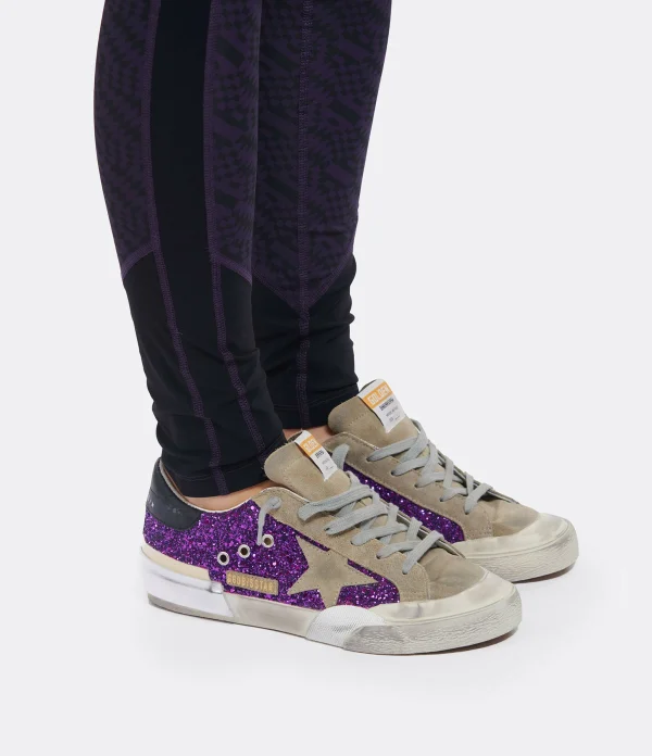 GOLDEN GOOSE Baskets Superstar Cuir Glitter Violet 6