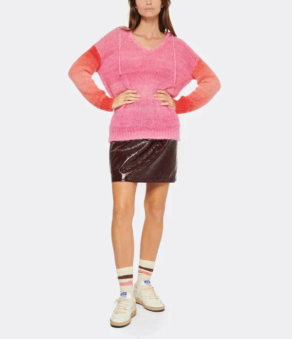 GOLDEN GOOSE Baskets Ball Star Serpent Cuir Beige Rose 8